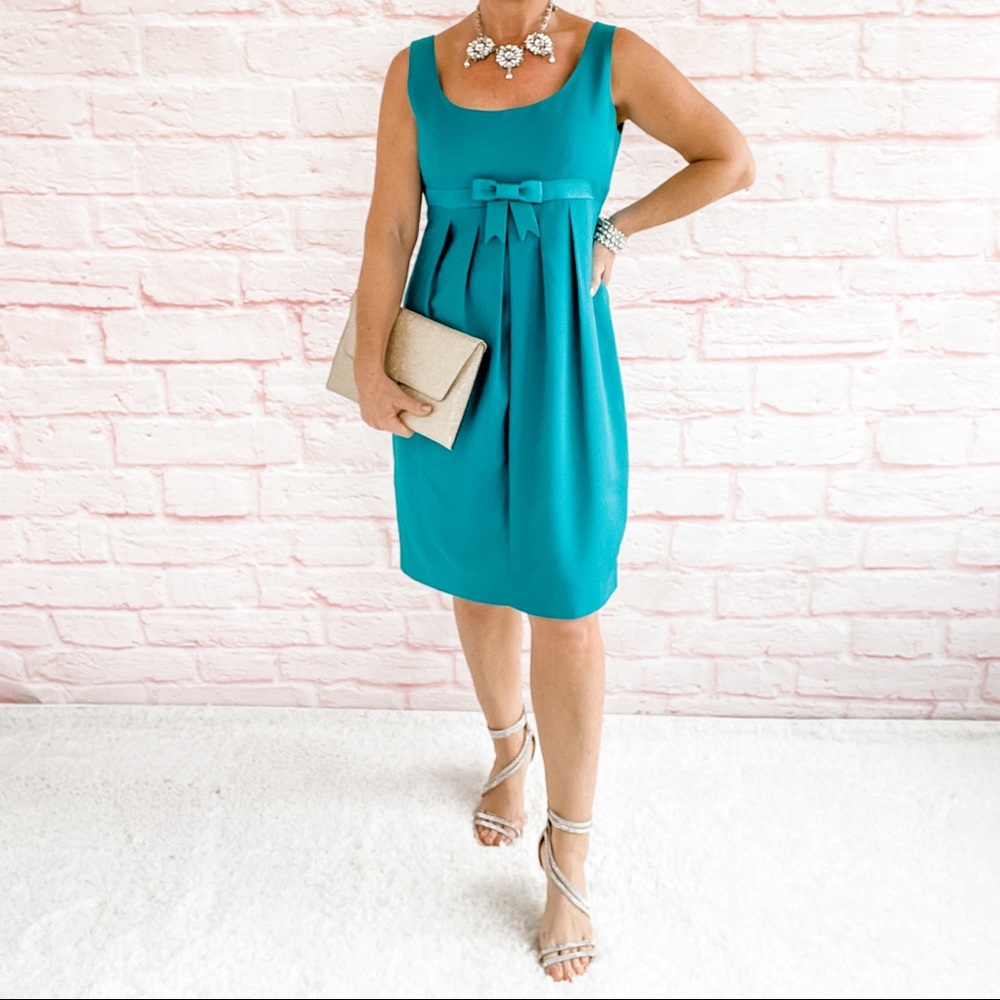 💕💍Liz Claiborne Jewel Green Sleeveless Party Dress - 8. Runs SMALL! - Picture 1 of 10